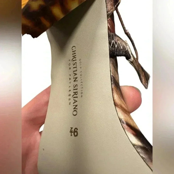 Christian Siriano Gold Collection Open  Toe Stilleto Earth Tones Size 9.5 - Picture 8 of 14